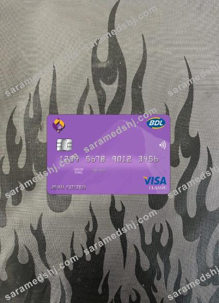 Algeria Banque de developpement visa card photolook front